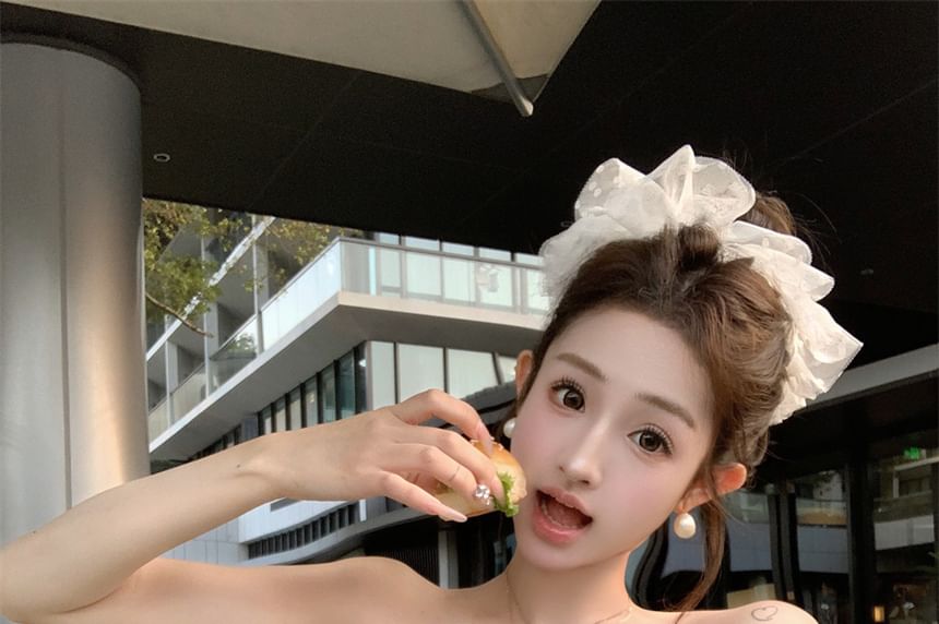 Tube Striped Floral Top Detail