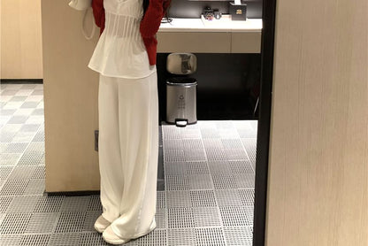 Cardigan Plain Panel / Pintuck Top Camisole Lace