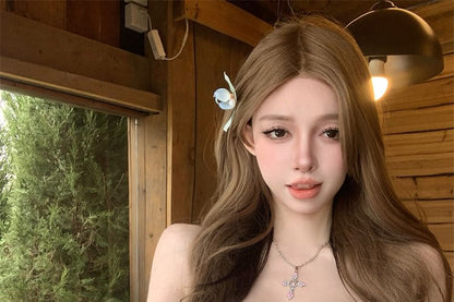 Ruched Lace Top Panel Mesh Tube Trim Crop Floral Applique