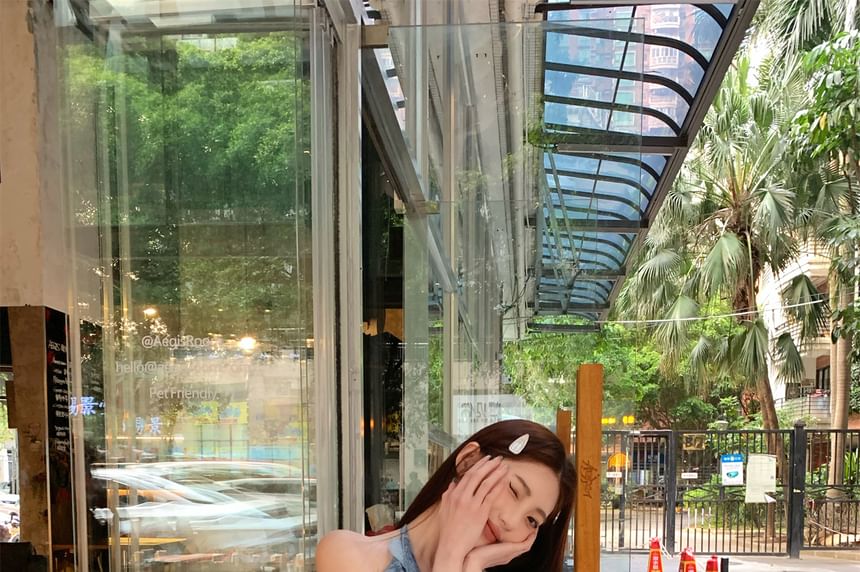 Plain High Leg Halter / Pants Cargo Patterned Ruffle Waist Print Top Wide