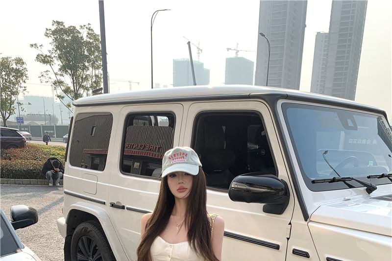 Plain Lace Jeans Button / Mid Washed Wide Top Leg Cami Waist Cargo Panel