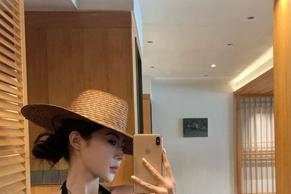 Pants Plain High Lace Top Wide Leg Halter / Waist