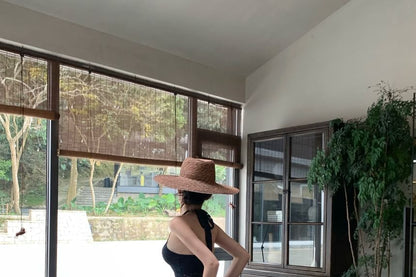 Pants Plain High Lace Top Wide Leg Halter / Waist