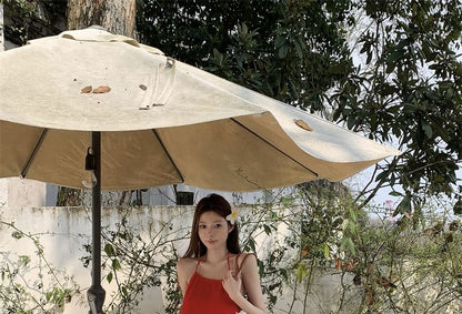 Mini Mesh / High Plain Maxi A-Line Halter Skirt Dress Rise Tiered