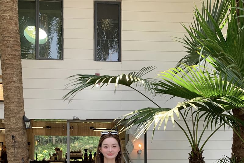 Plain Ruffle Trim Tube Top Lace