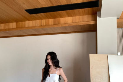 High Floral Notch Neck Plain Top Leg Waist Wide Camisole Pants / Print