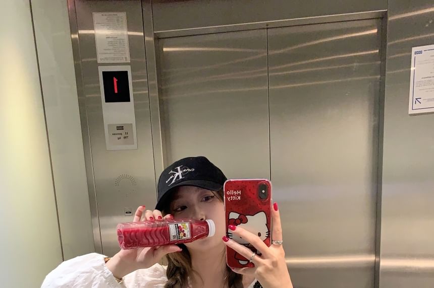 Ruffle Neck Blouse Round Sleeve Plain Long