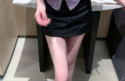 Shirt 3/4 Sleeve Plain Collared