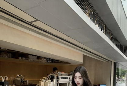 V-Neck Plain Ruffle Blouse Sleeve Bow Long