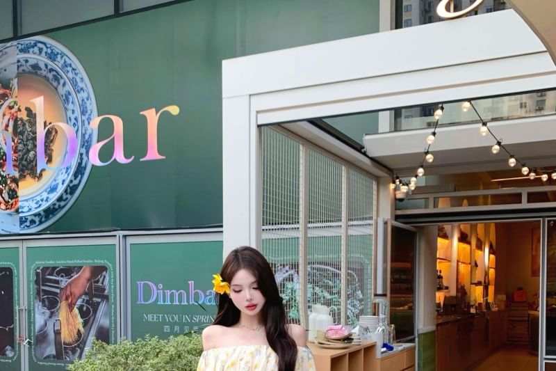 Floral / Sleeve Long Ruffle Print Shoulder Blouse Waist Shorts Off High