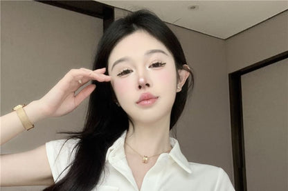 Plain Sleeve Jersey Flap Shirt Collared Cap Pocket