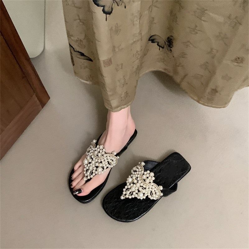 Beaded Flip Flops