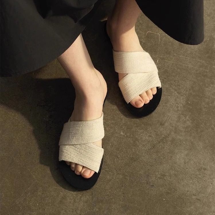 Sandals Canvas Slide Strap