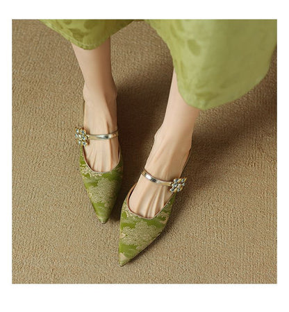 Heel Pointed Low Mules