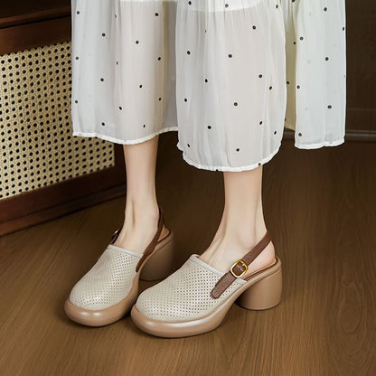 Block Perforated Heel Clogs