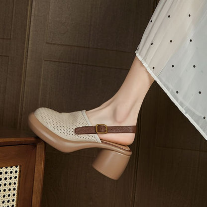 Block Perforated Heel Clogs