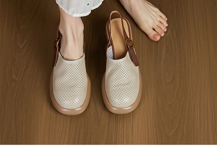 Block Perforated Heel Clogs