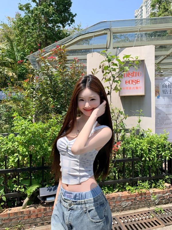 Floral Camisole Panel V-Neck Top Bow Print