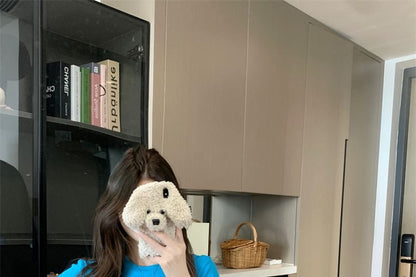 Plain Round Neck T-Shirt Rhinestone Short Sleeve