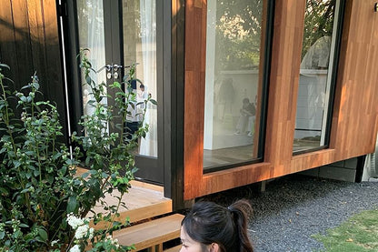 Plain Asymmetrical Neck Sleeve Top Cutout Cap