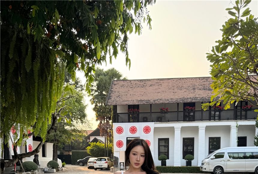 Top Off Shoulder Plain Cutout