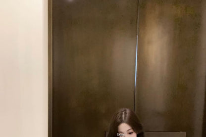 Shoulder Cold Top Short-Sleeve Plain Crop