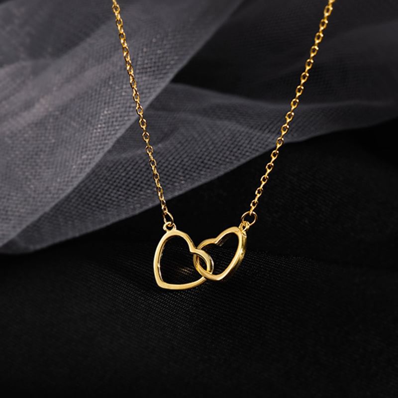 Necklace Heart Pendant Interlocking
