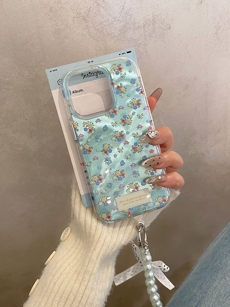 Case Strap / Set Floral Phone