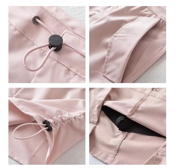 Skirt Mini Waist A-Line Plain High