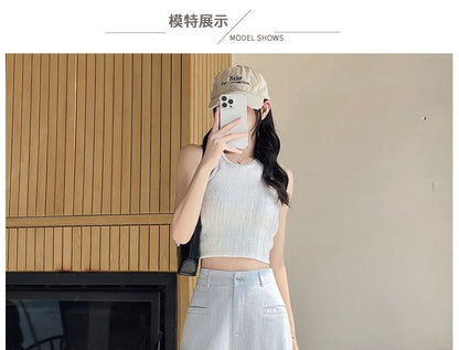 Waist (Various Wide Leg High Jeans Washed Designs)