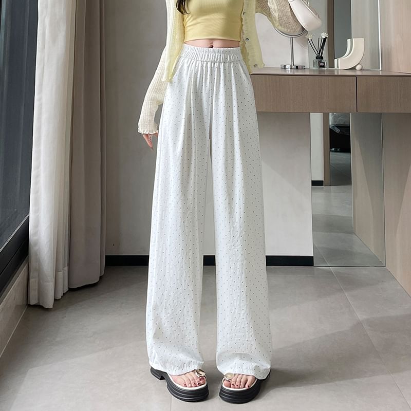 High Waist Pants Leg Wide (Various Dotted Designs)