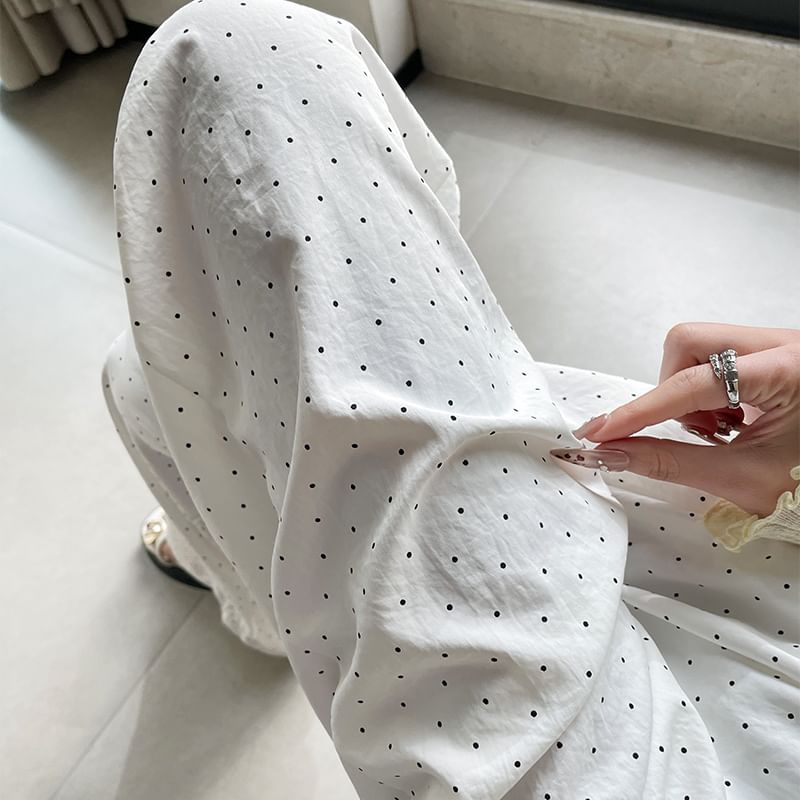 High Waist Pants Leg Wide (Various Dotted Designs)