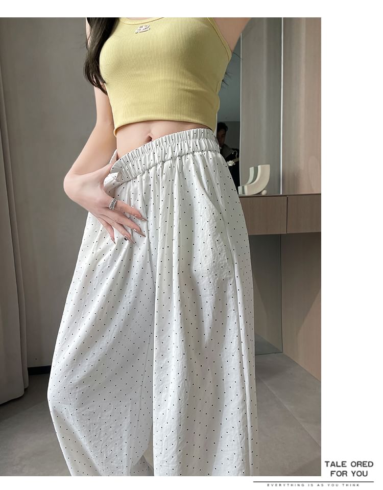 High Waist Pants Leg Wide (Various Dotted Designs)