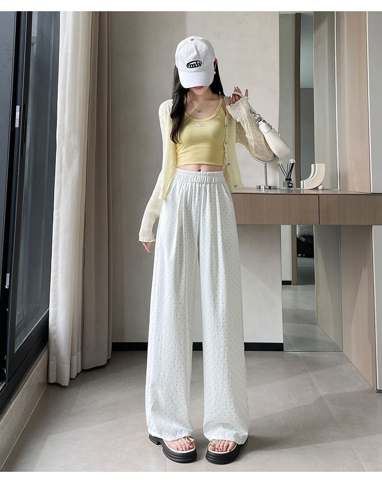 High Waist Pants Leg Wide (Various Dotted Designs)