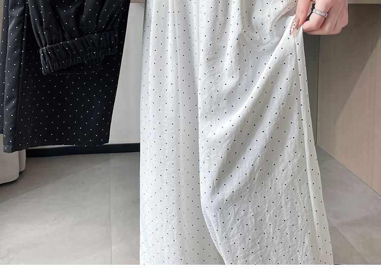 High Waist Pants Leg Wide (Various Dotted Designs)