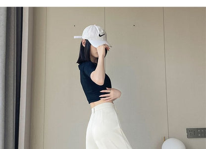 Leg Pants Wide Plain (Various Suit Designs) Rise High