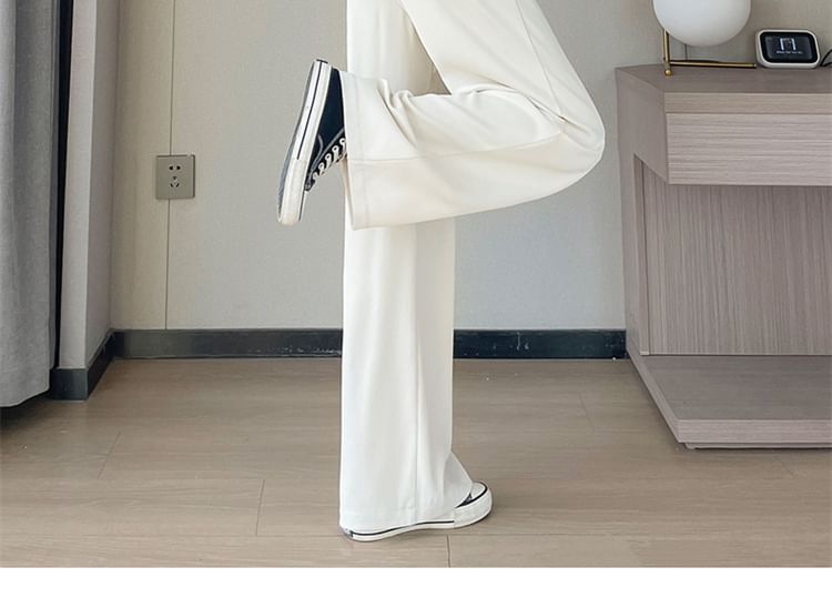 Leg Pants Wide Plain (Various Suit Designs) Rise High