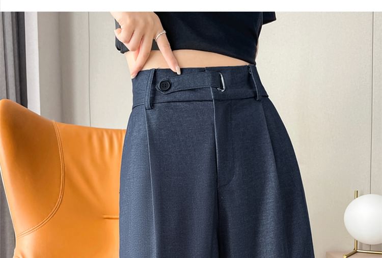 Plain Designs) (Various High Rise Jeans Leg Wide