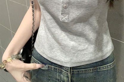 Short-Sleeve Fit Slim Crop Bow T-Shirt Neck Scoop Embroidered