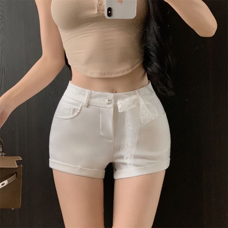 Hot Waist Pants Plain High