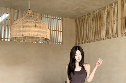 Maxi A-Line Plain / Scoop Skirt Waist High Neck Tie Halter Top