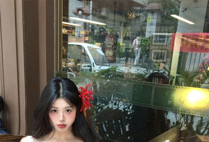 Plaid Bodycon Spaghetti Lace Bow Mini Dress Strap Trim