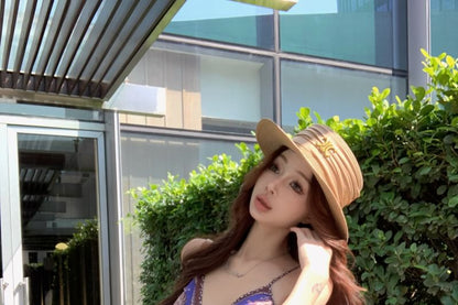 V-Neck Paisley Camisole Peplum Print Top