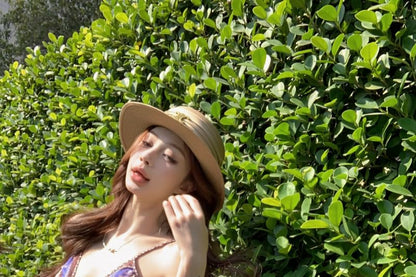 V-Neck Paisley Camisole Peplum Print Top