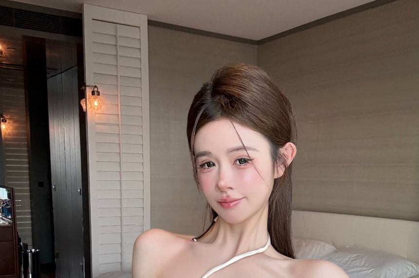 Halter Top Plain Asymmetrical