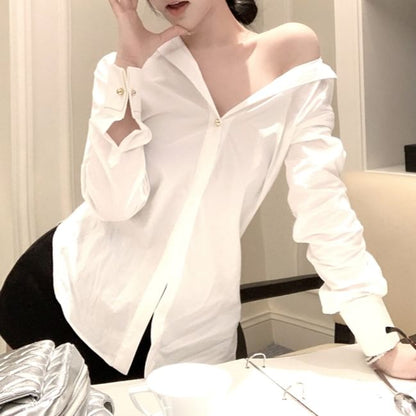 Plain Shirt Long-Sleeve