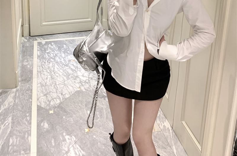 Plain Shirt Long-Sleeve