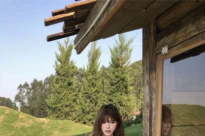 Top Camisole Ruffled Printed Asymmetrical