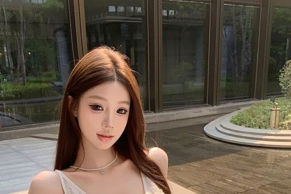 Fishbone Top Trim V-Neck Lace Cami