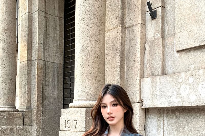 Button-Up Plaid Shirt